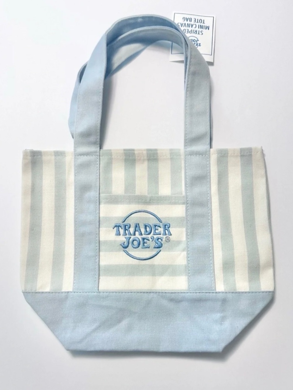 Trader Joe’s Limited Edition Striped Mini Bag ~ BLUE